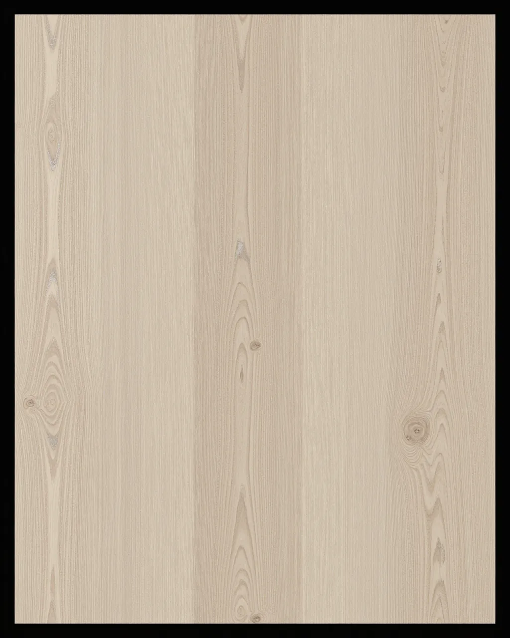 Full frame flat light close-up of pale quarter-sawn white oak wood grain with subtle ray flecks