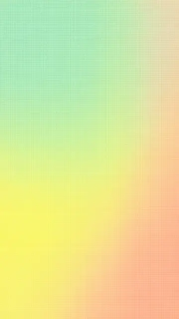 Vertical soft mesh gradient wallpaper in seafoam green, bright lemon yellow, and pale coral peach tones