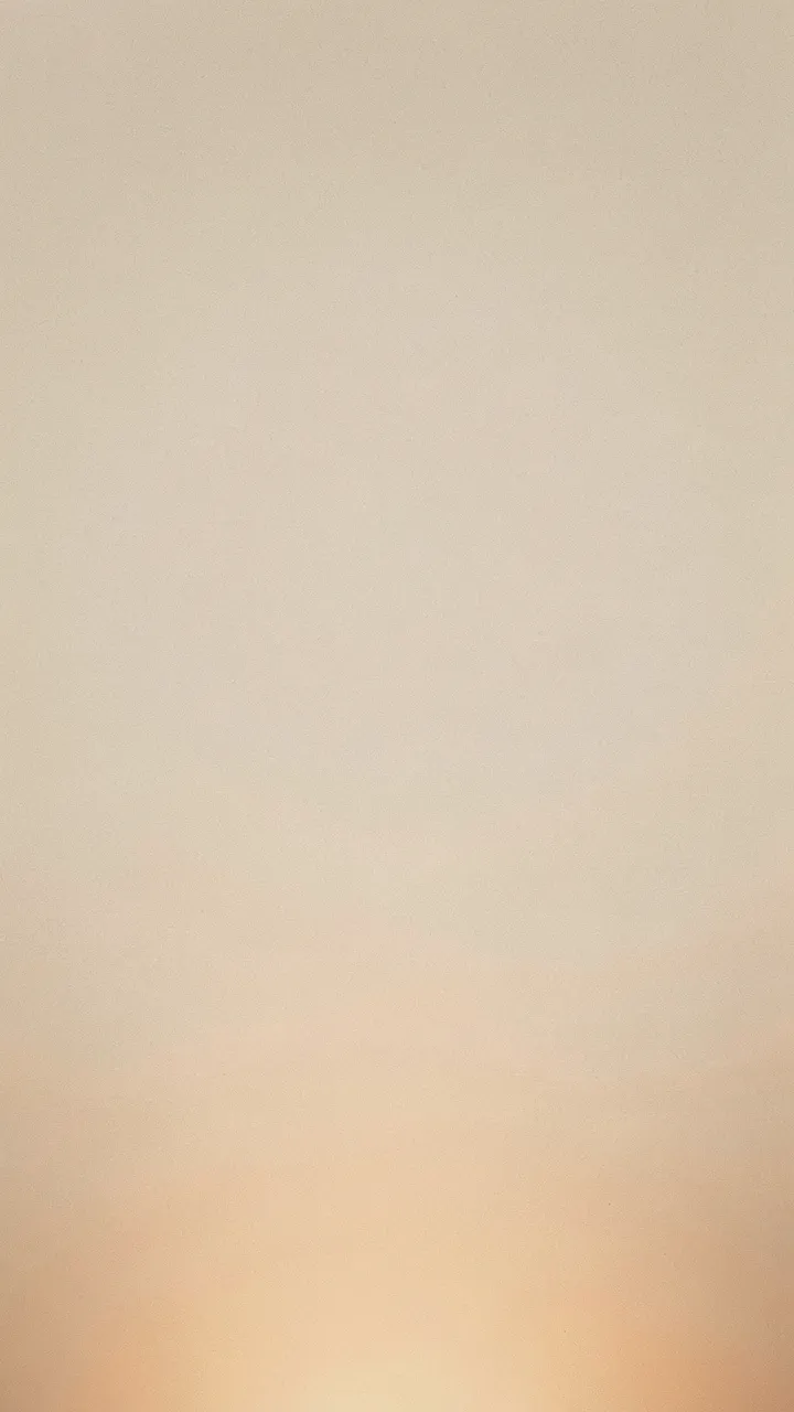 Vertical soft beige gradient background with a warm hazy glow at the bottom and fine subtle grain