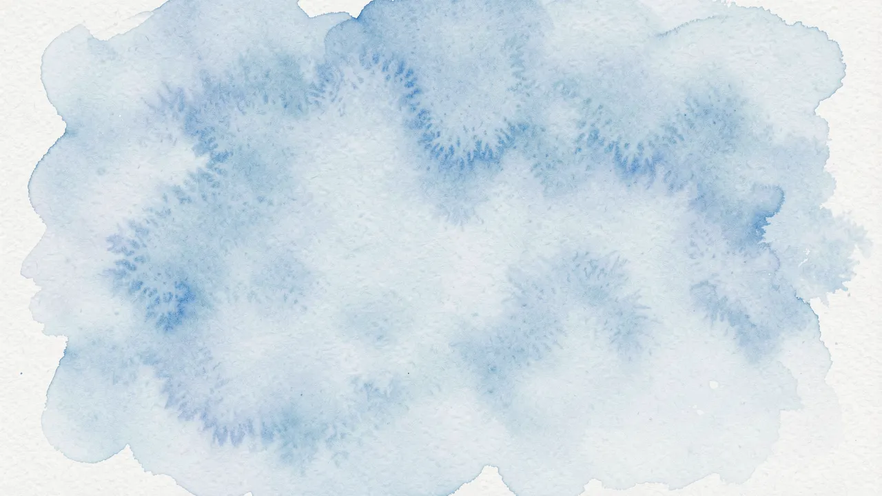 A blended soft blue watercolor wash on textured white watercolor paper