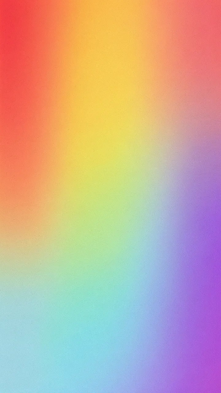 Vertical soft rainbow gradient background with subtle fine grain texture across the full frame
