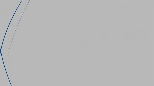 Minimal soft gray background with thin blue curved lines on the left and large blank copy space