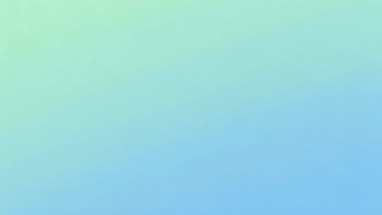 A smooth fine-grained gradient background transitioning from mint green to pale sky blue
