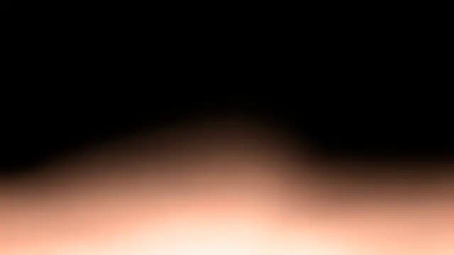 A gentle gradient peach light leak rises from the bottom edge and fades into a pure black background