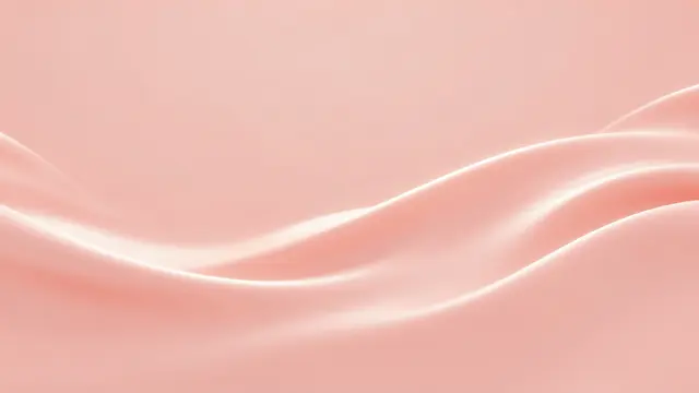 Smooth flowing rosy light waves curve gently across a solid blush pink background