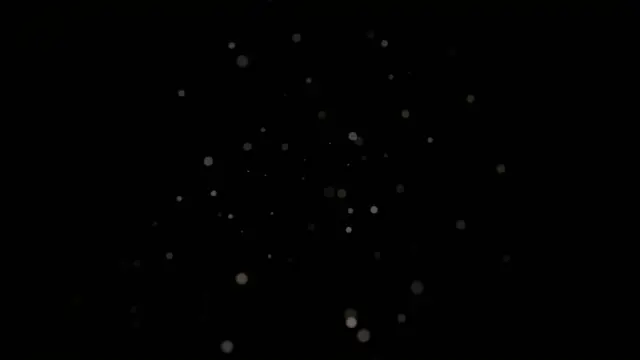 Sparsely scattered faint barely visible bokeh dots sit against a solid pure black background