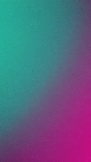 A vertical grainy gradient wallpaper transitioning smoothly from teal to magenta with soft uniform noise