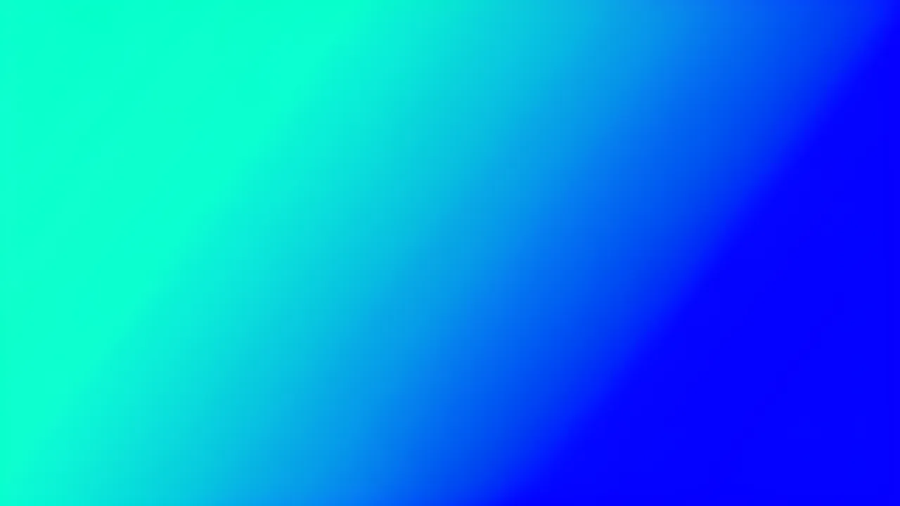 Smooth continuous gradient transitioning from bright turquoise on the left to deep royal blue on the right