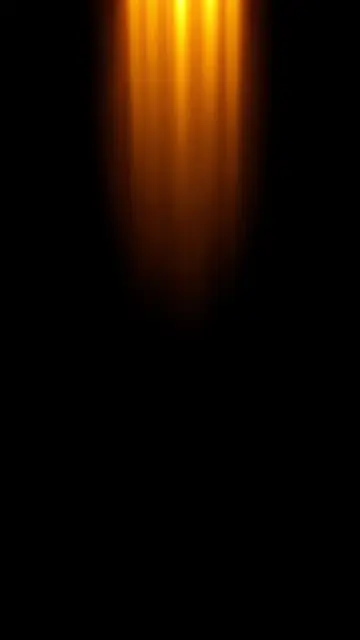 Soft vertical glowing amber light leak descending from the top against a solid black background
