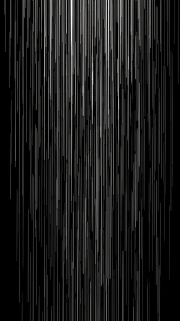 Long straight vertical rain streaks fall across a solid pure black background