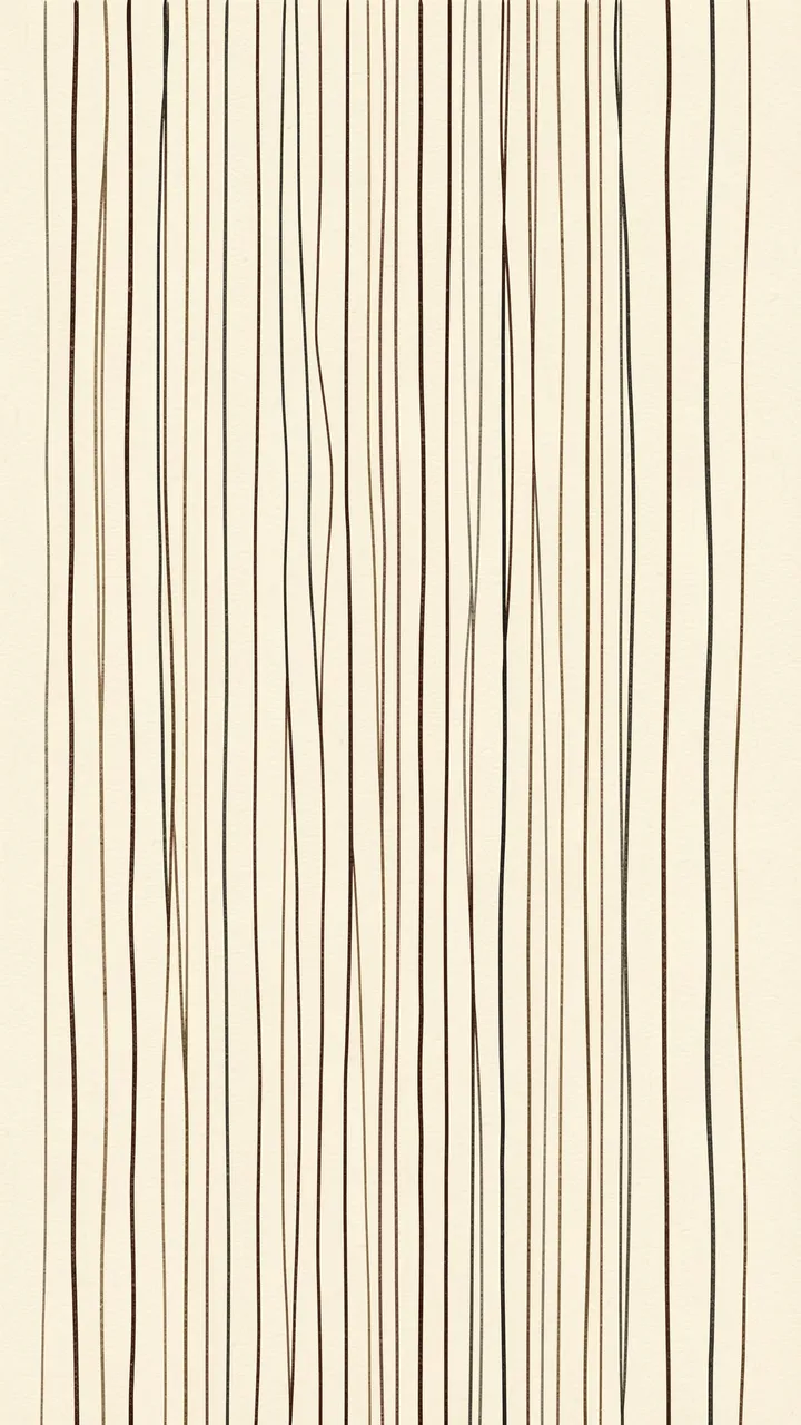 Thin irregular wavy vertical ink lines over a warm off-white background