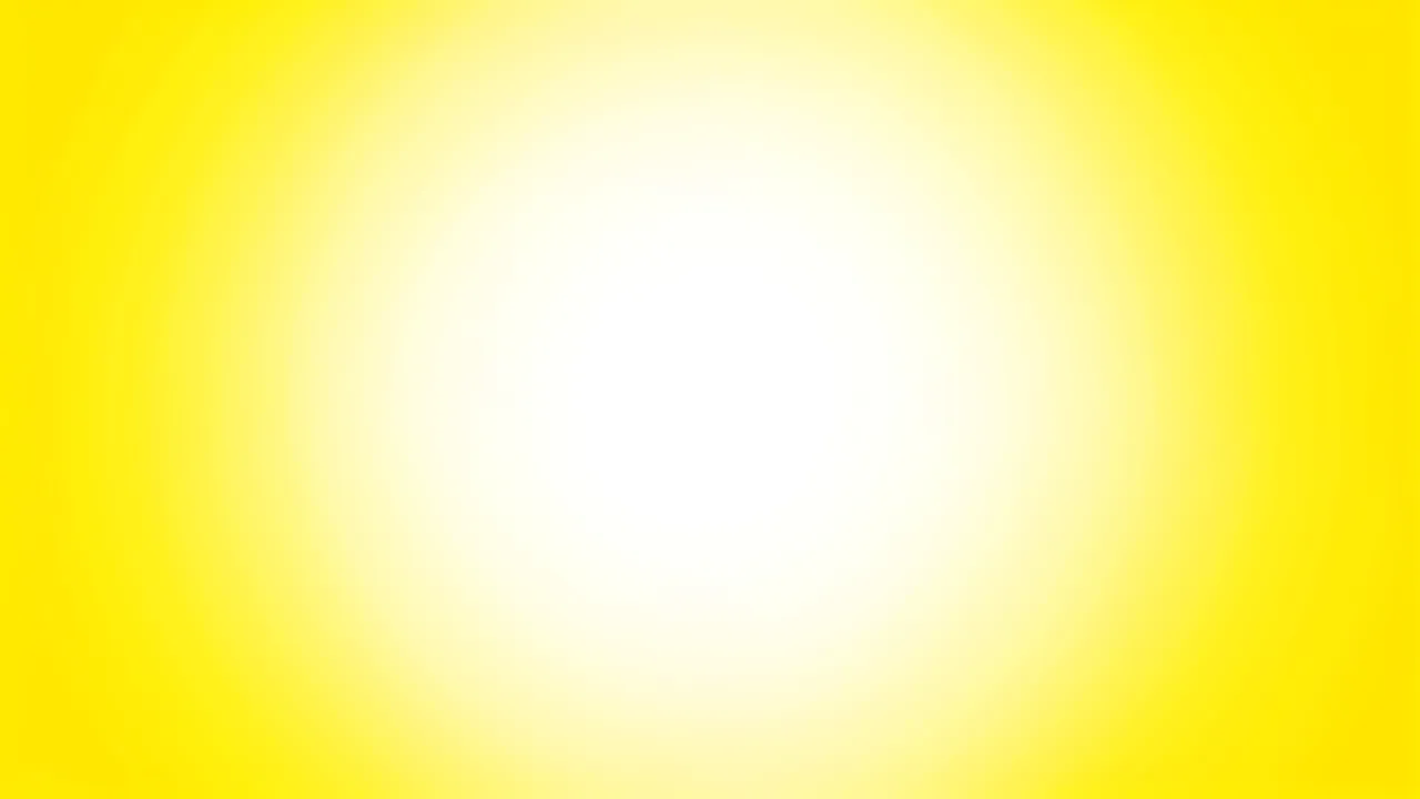 A smooth sunny yellow gradient background with a soft bright white glow centered in the frame