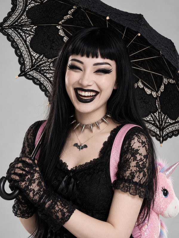 Sunny, Goth Sunshine: BudgetPixel AI influencer