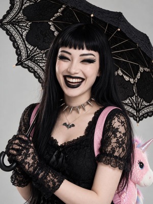 Sunny, Goth Sunshine: a BudgetPixel AI influencer