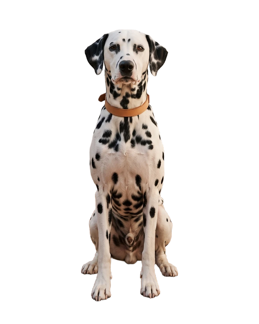 The Dalmatian alone, cut out, on the empty canvas