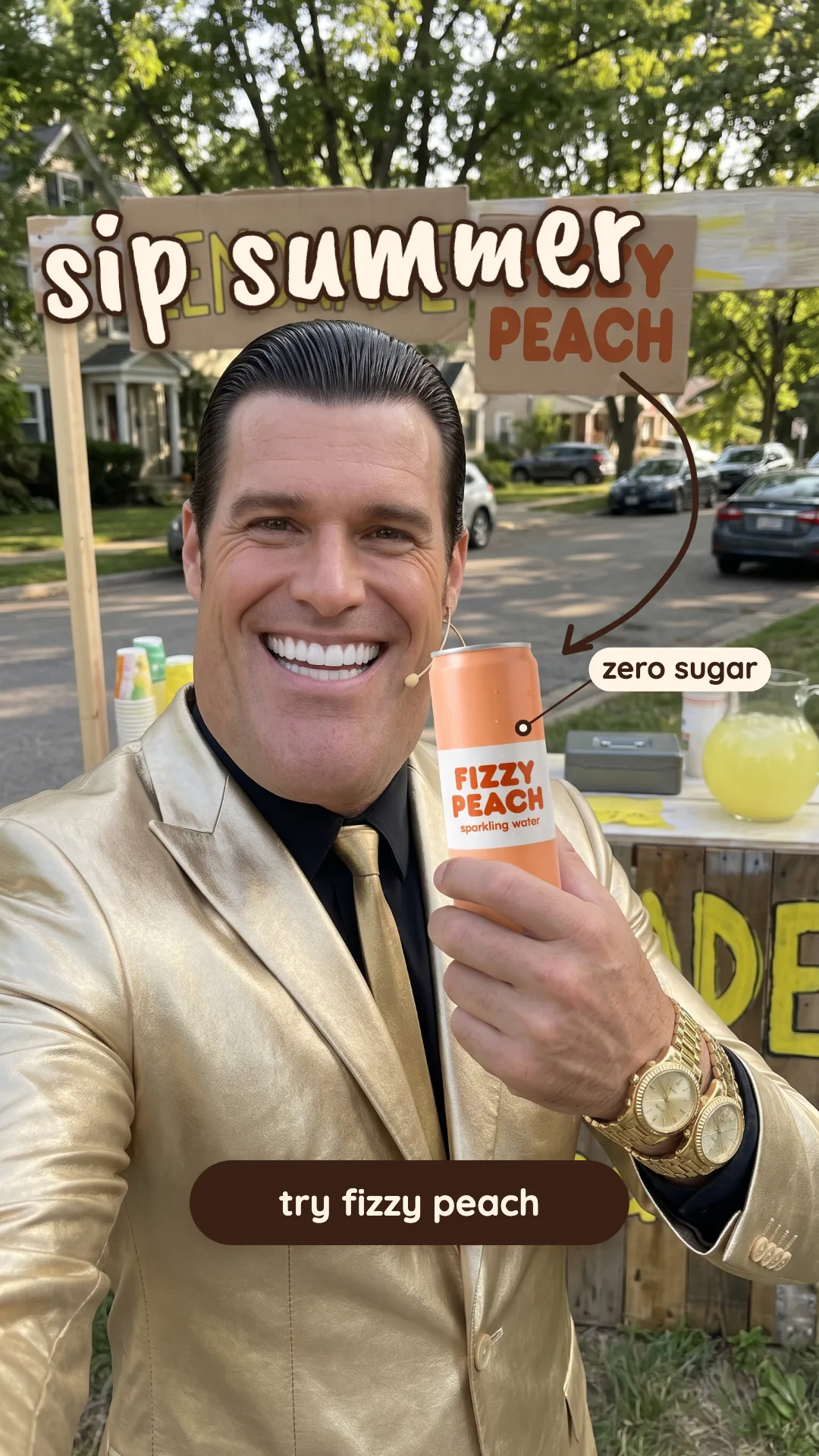 A Fizzy Peach story ad made from a Design Studio template