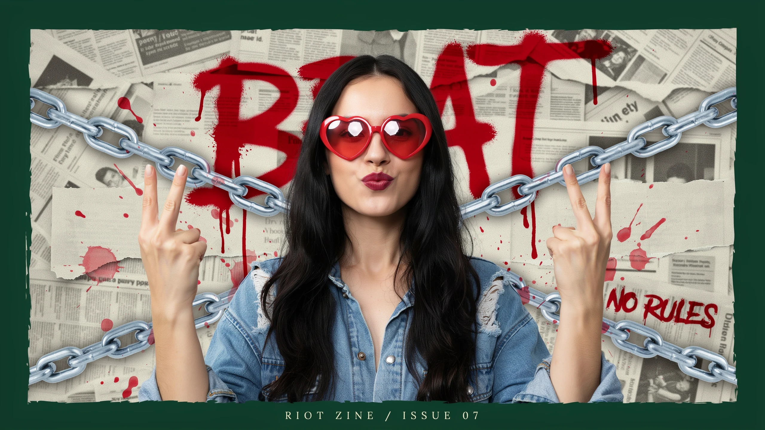 Readable text inside posters, labels, and graphics