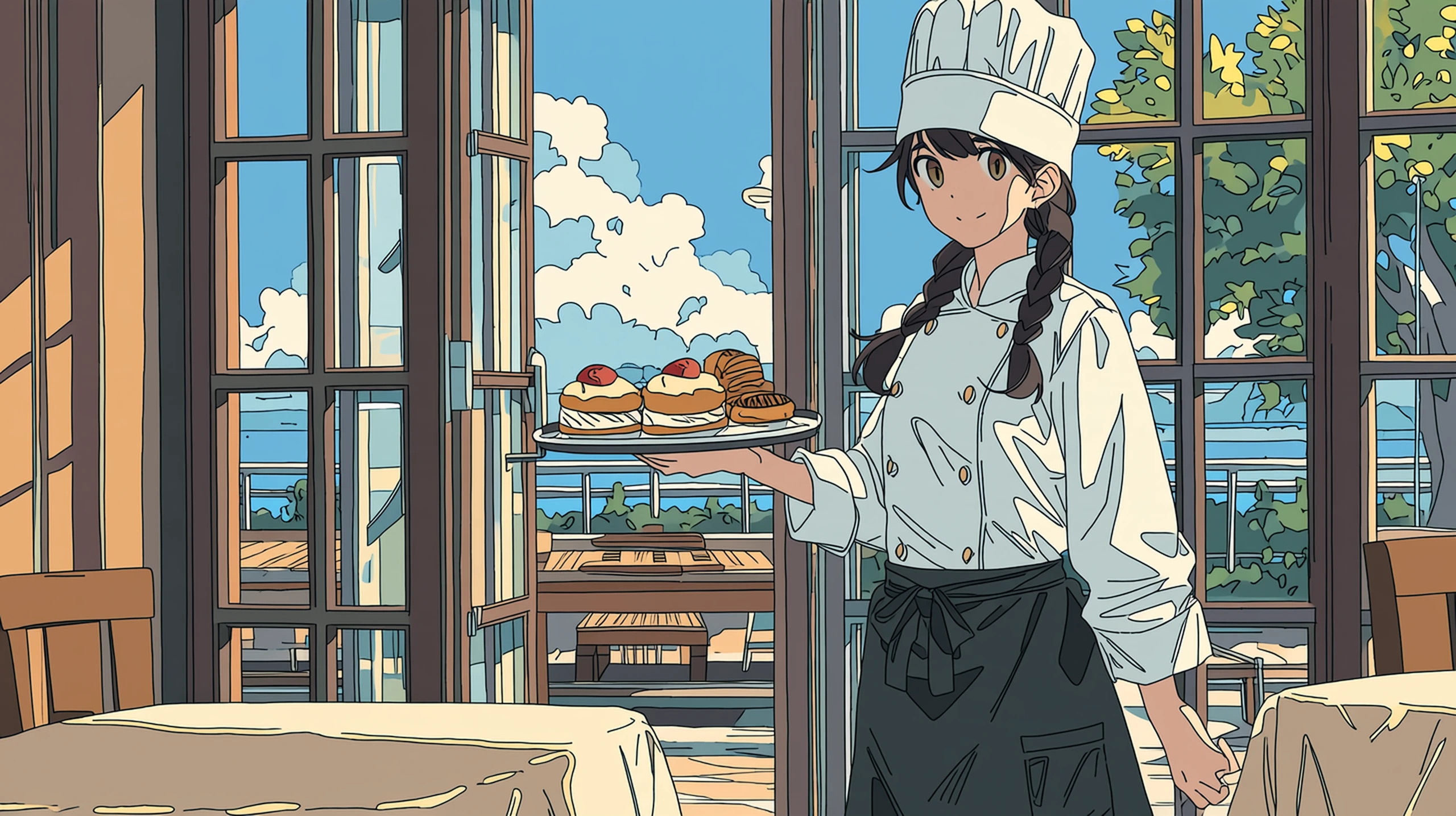 Draw with clean lines and flat color