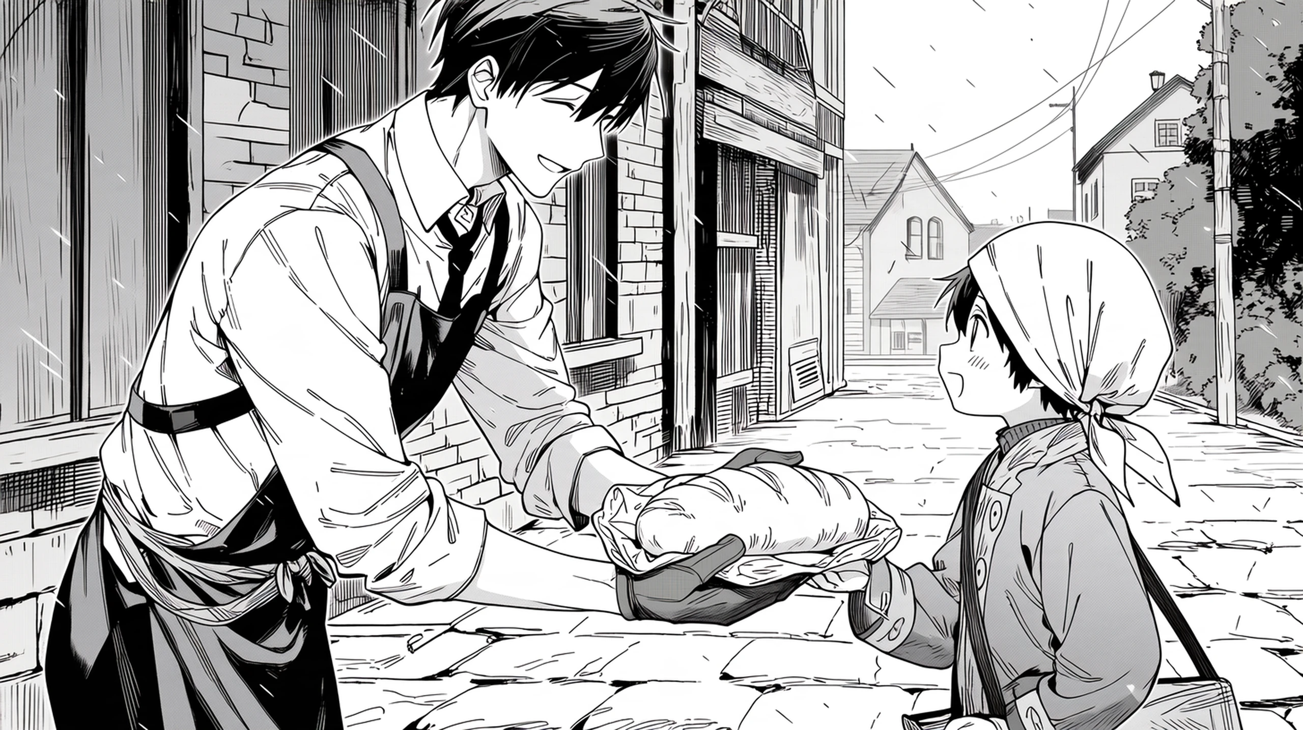 Manga-style panels