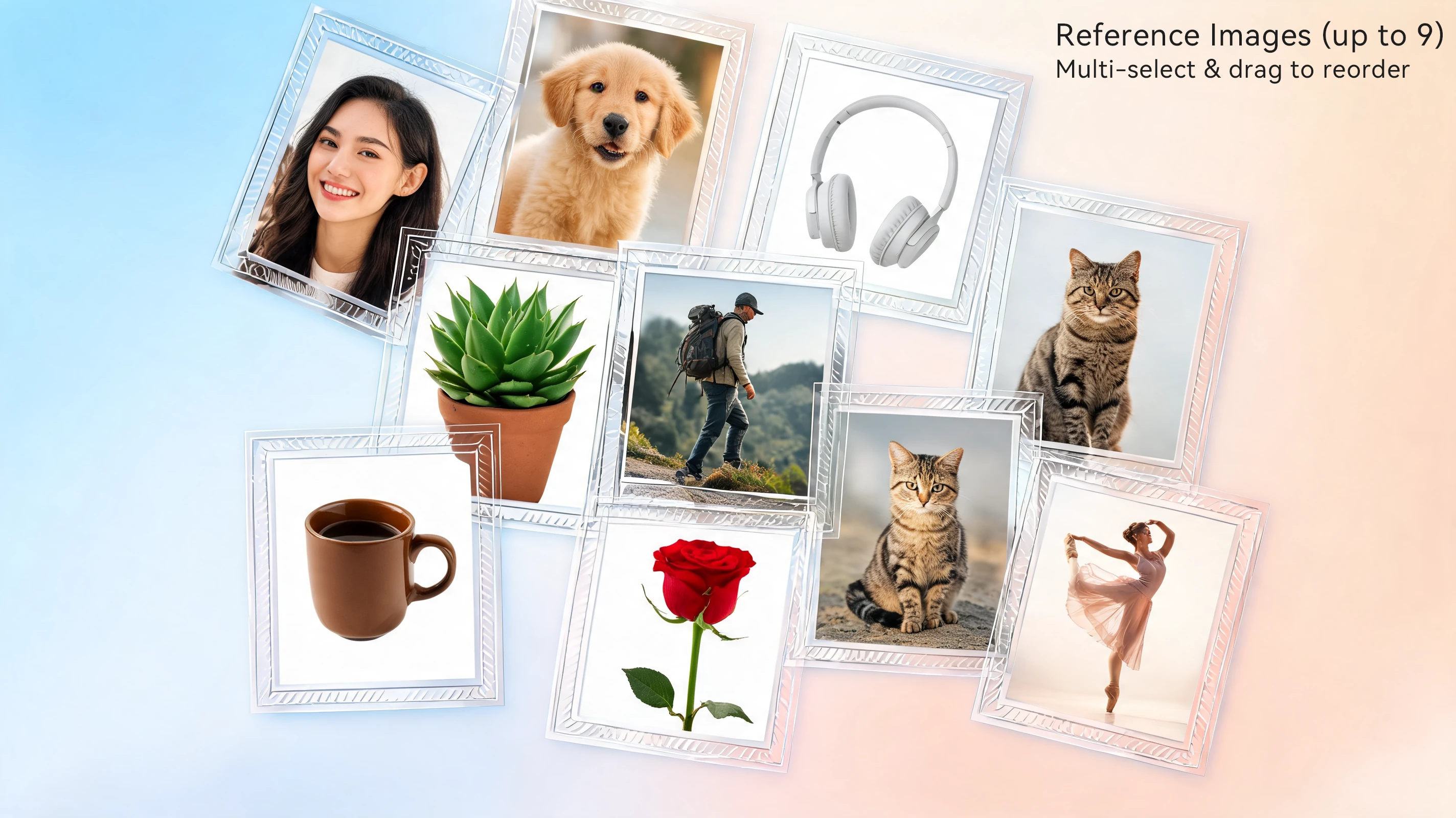 Up to 9 reference images for edits