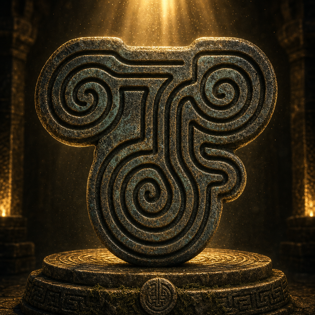 Hand-drawn black ink abstract three-spiral triskele doodle — AI art by ...