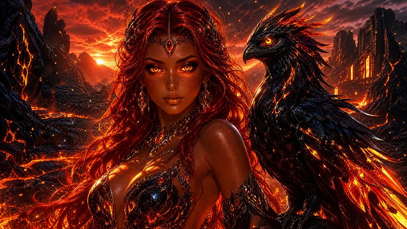 A goddess and their familiars.

1. Fir