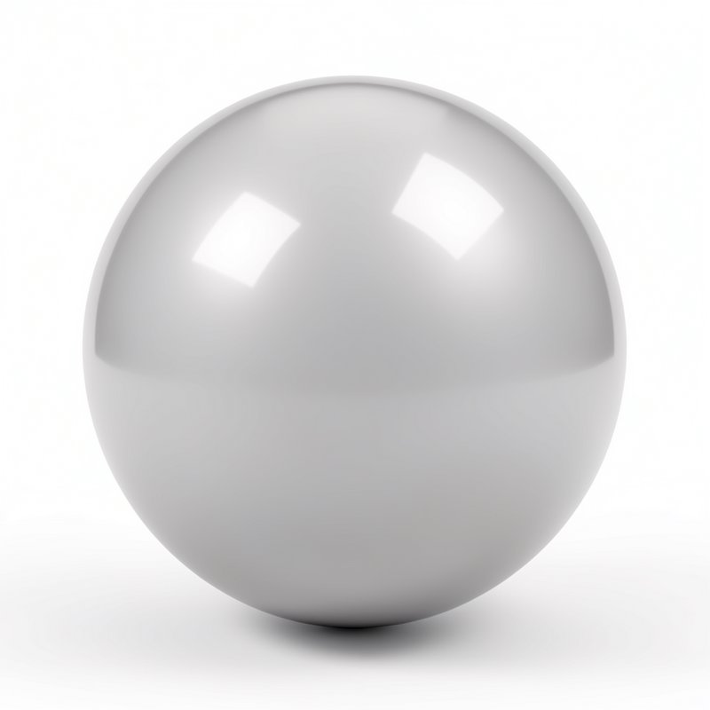 [Glossy smooth light gray polished 3D sphere, isolated on a plain white background with soft studio light reflections]