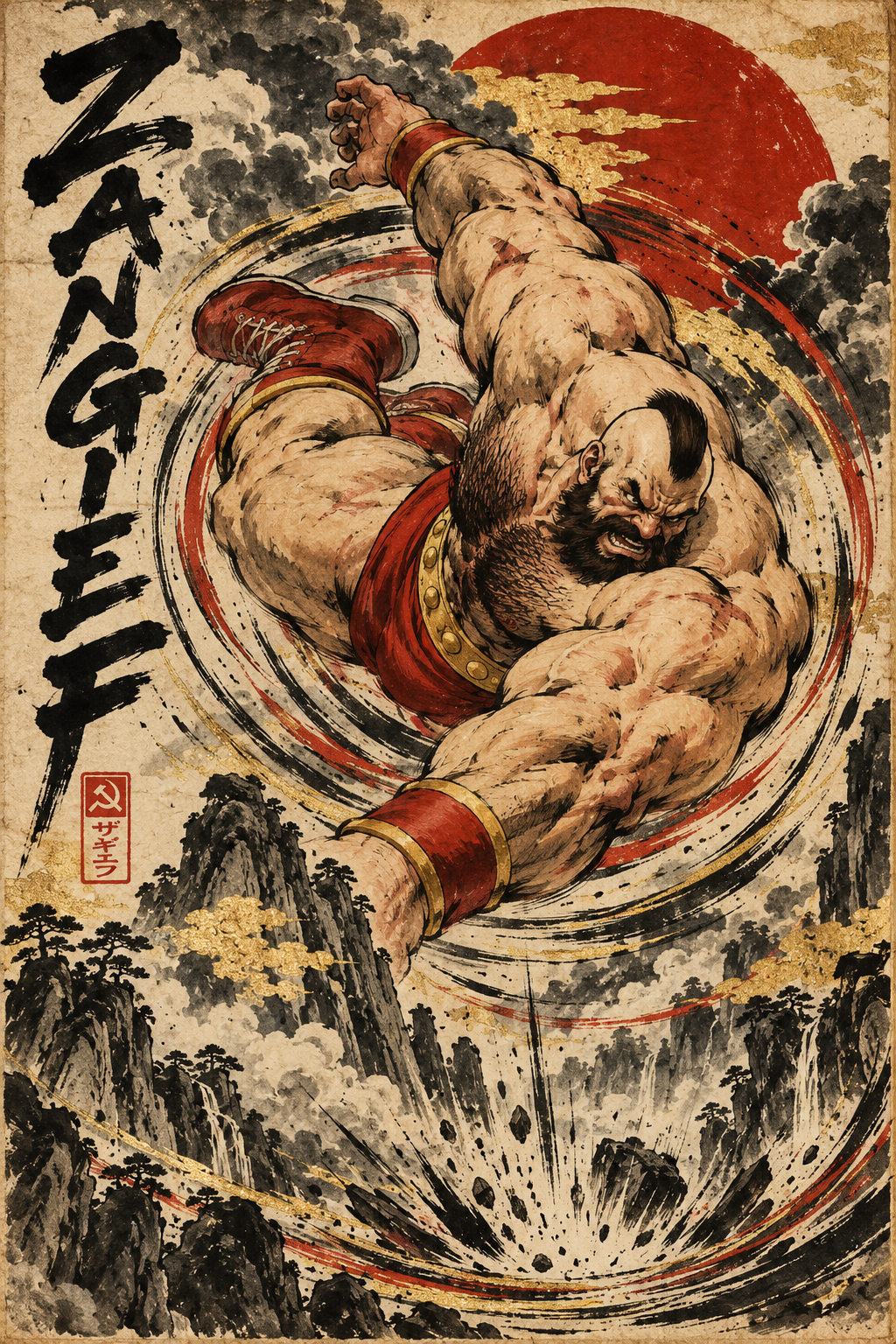 E. Honda performs his Hundred Hand Slap — AI art by @velvet_hour_x ...