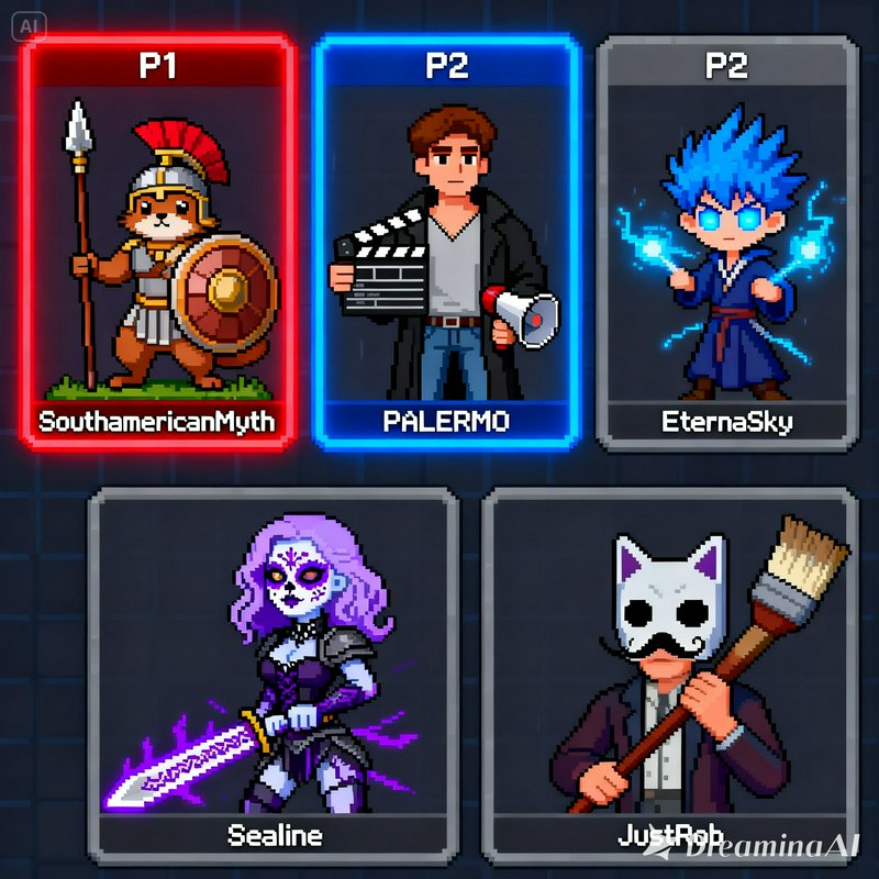 This retro pixel art character select screen showc | southamericanmyth ...