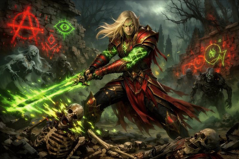 A dramatic fantasy battle scene featuring a armore | CaylaCatz on ...