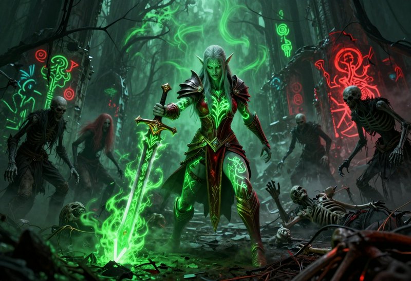 A dramatic fantasy battle scene featuring a armore | CaylaCatz on ...