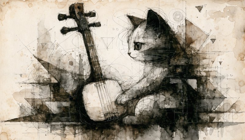 QT: Cat and Musical Instrument