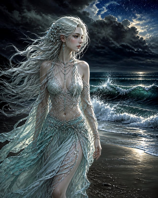 Psamanthe in her latest summer beach wea