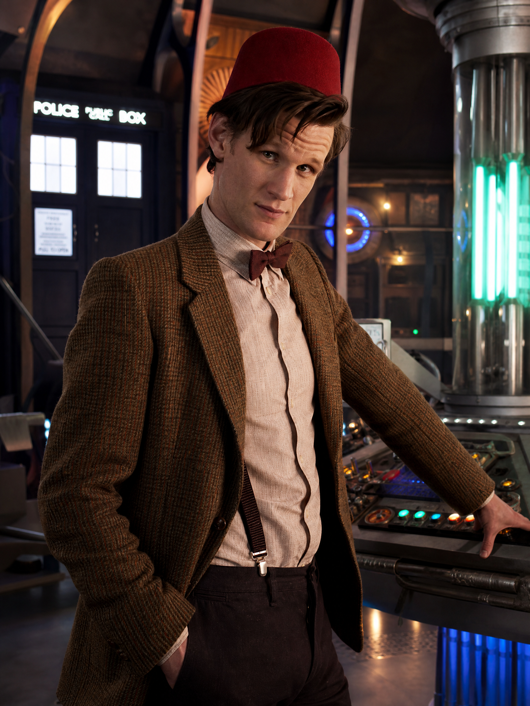 Matt Smith as Doctor Who's 11th Doctor inside the