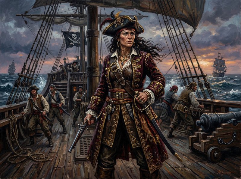 A detailed fantasy pirate scene featuring a formid | Troxley on ...