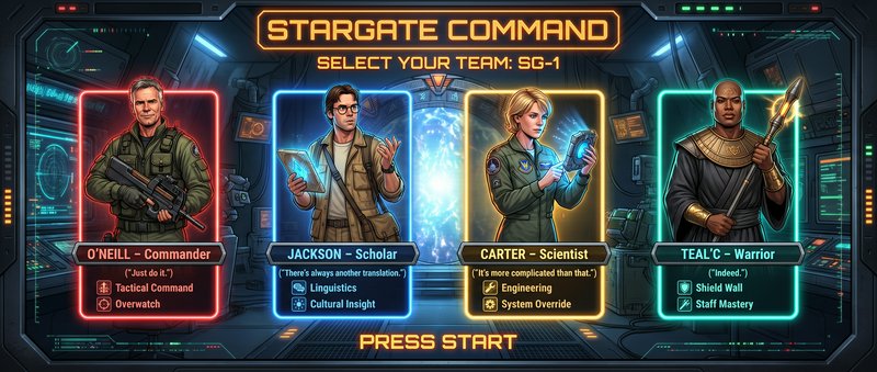 A futuristic character-select screen from Stargate | Troxley on ...