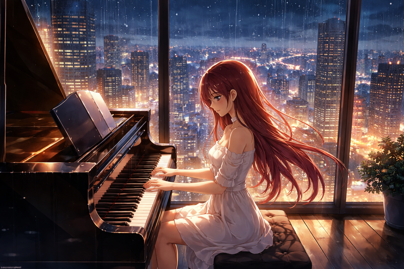 Relaxing Piano and Rain