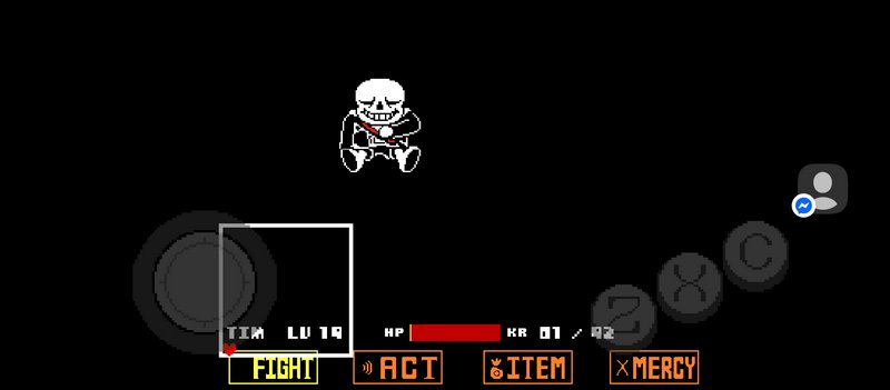 Pixel art screenshot of injured Sans during Undertale's final genocide route boss fight with batt...