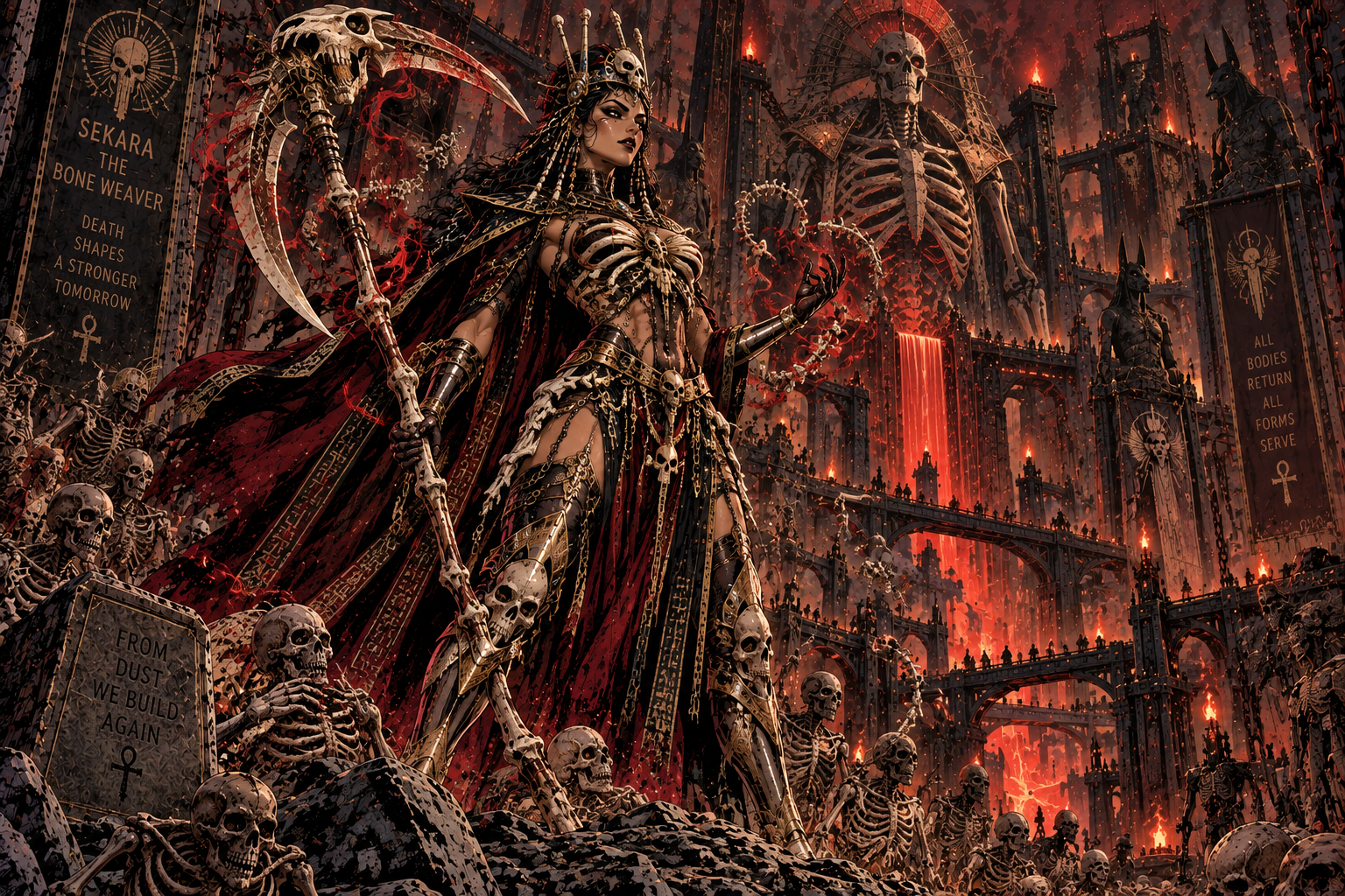 This epic dark fantasy illustration features a reg | archminalabib on ...