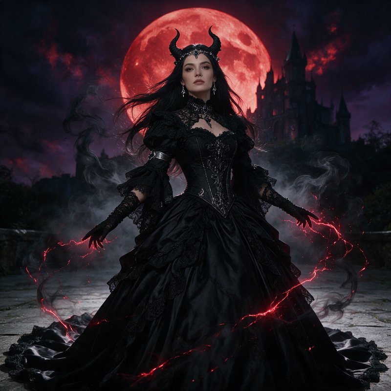 She walks between shadow and fire, where