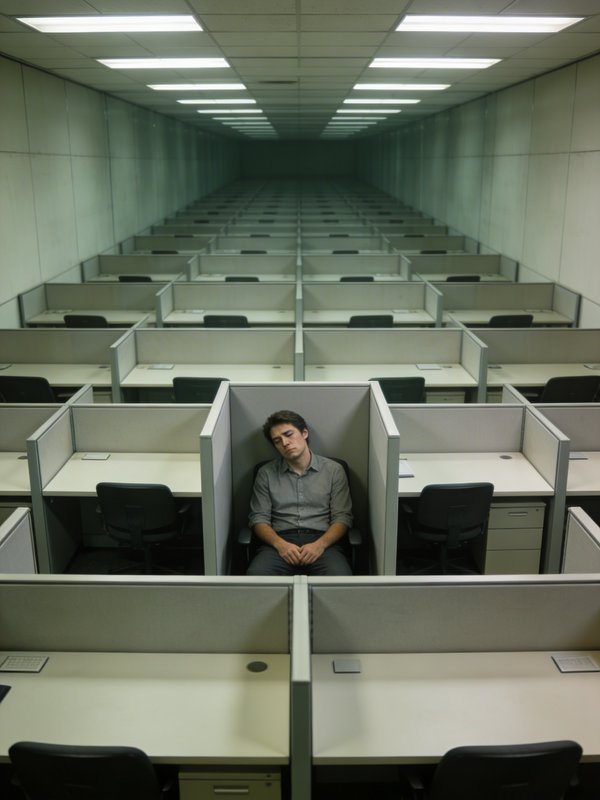 A man naps in a small, private cubicle within a va | germancowboy on ...