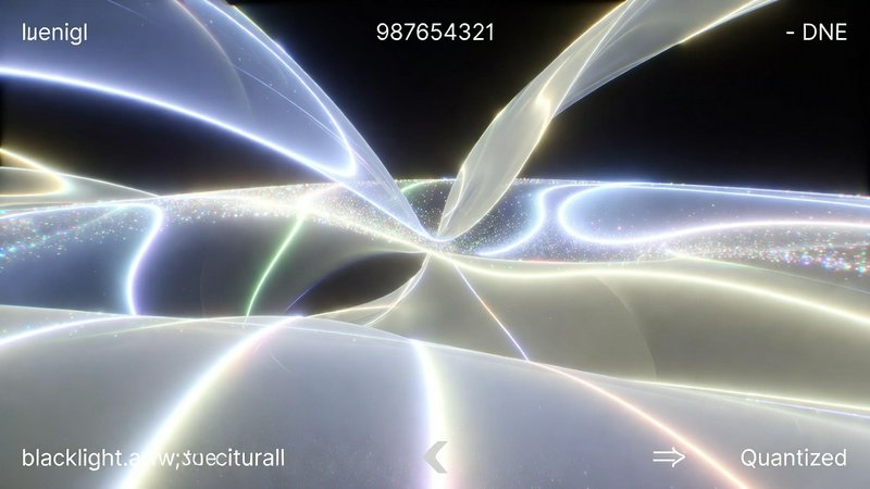 Abstract neon light trails and swirling wisps in a dark background, futuristic digital art.