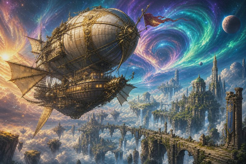 Dreamlands Scenes.
A) Over The Cloud-Ci