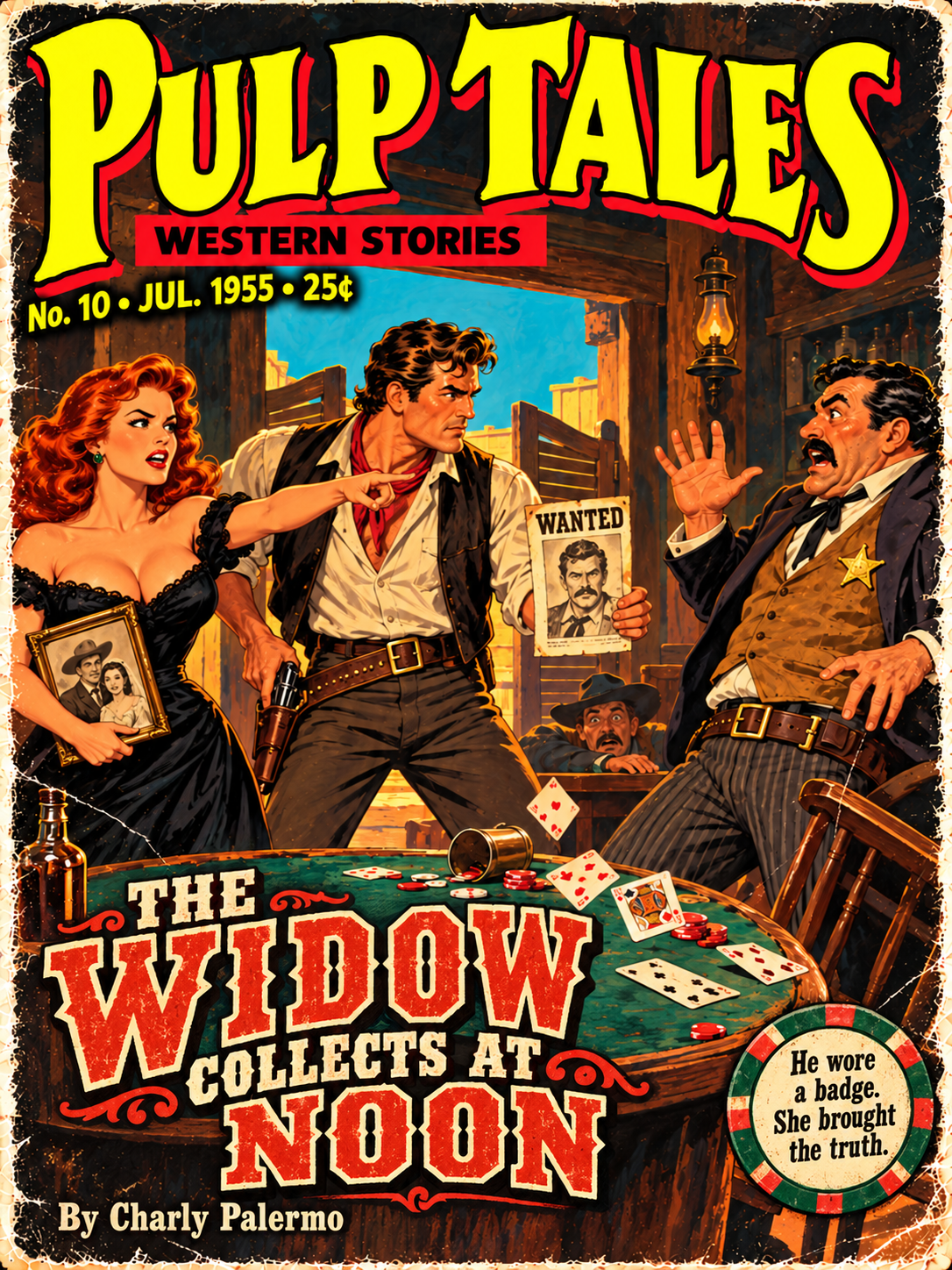 Vintage 1955 Pulp Tales adventure magazine cover of an explorer… — AI ...