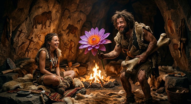 A dramatic, fantasy Stone Age scene showing prehis | charlypalermo on ...