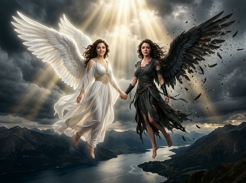 A striking fantasy artwork depicting a white-winge | charlypalermo on ...