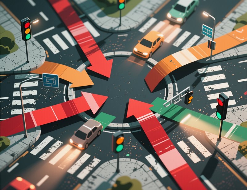 A vibrant isometric illustration of a roundabout w | cocoayoc on ...