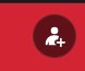 White add user icon with person silhouette and plus sign, on dark red circle against bright red U...