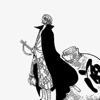 Stylized black-and-white illustration of a tall figure in a long cape with a sword.