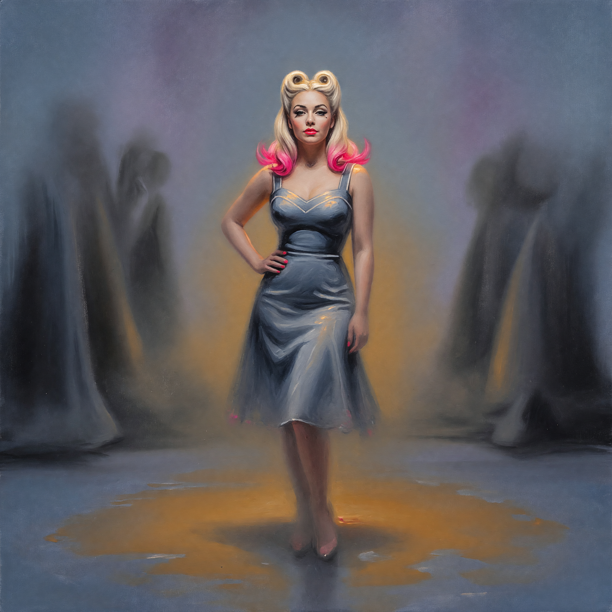 Surreal oil painting of a